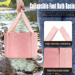 Portable Collapsible Foot Bath Basin For Soaking Feet Travel Camping Washbasin