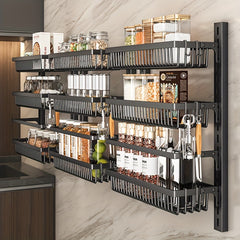 Adjustable Wall Mounted Storage Rack for Kitchen and Bathroom