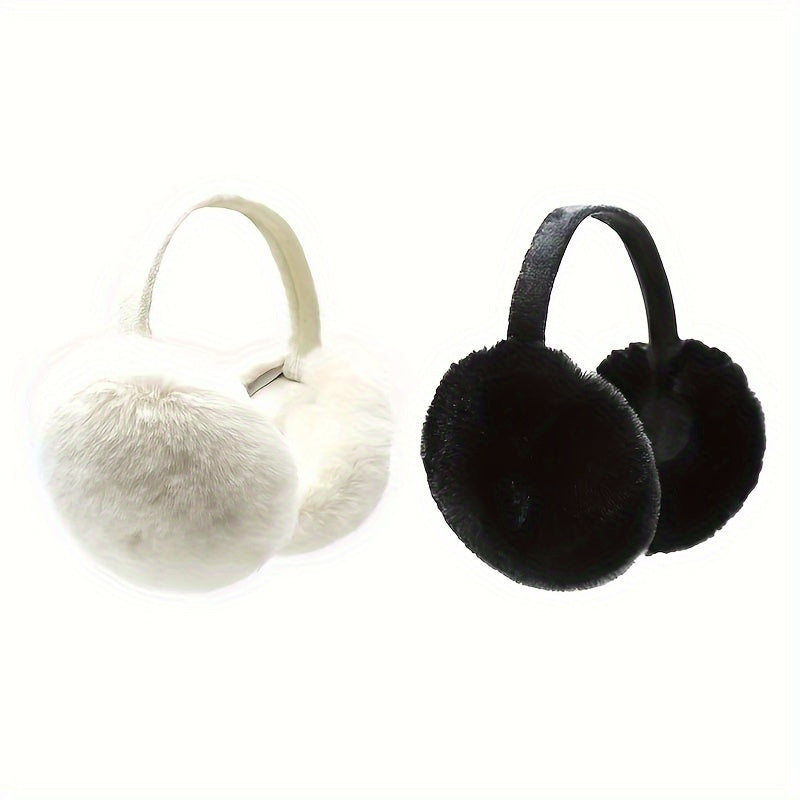 Boho Plush Earmuffs, Foldable & Warm