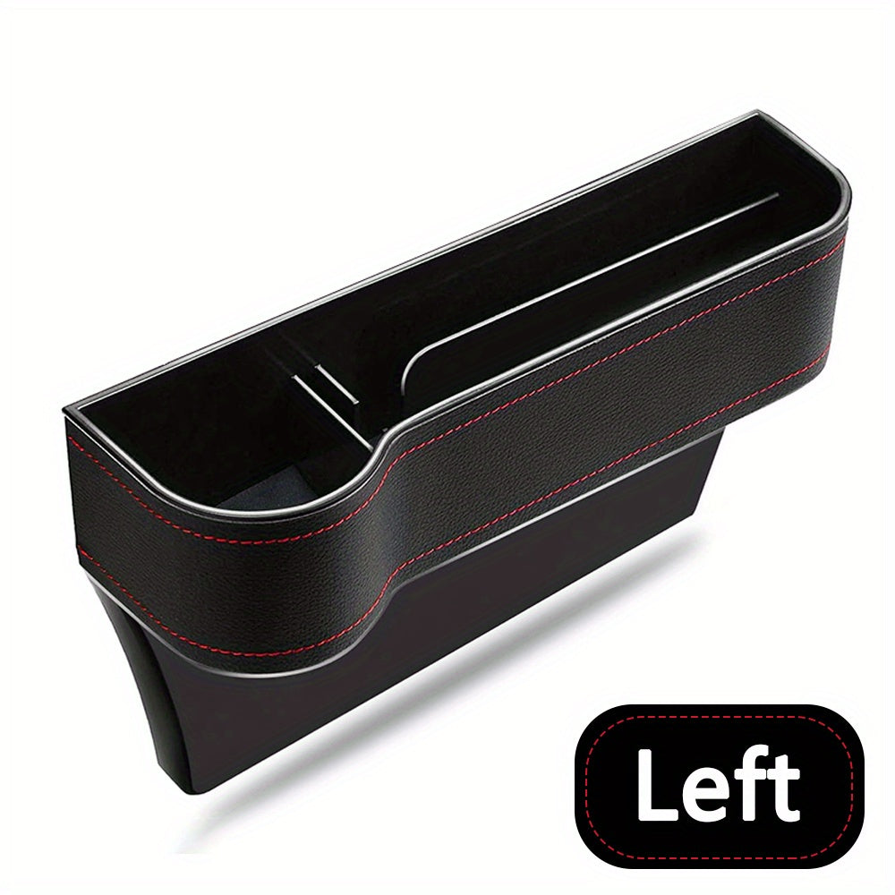 Leather Car Storage Box Seat Slot Holder Cup Mobile Phone Organizer