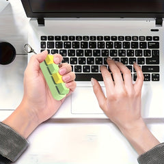 Colorful Keyboard Key Keychain with Plastic Relaxation Tool