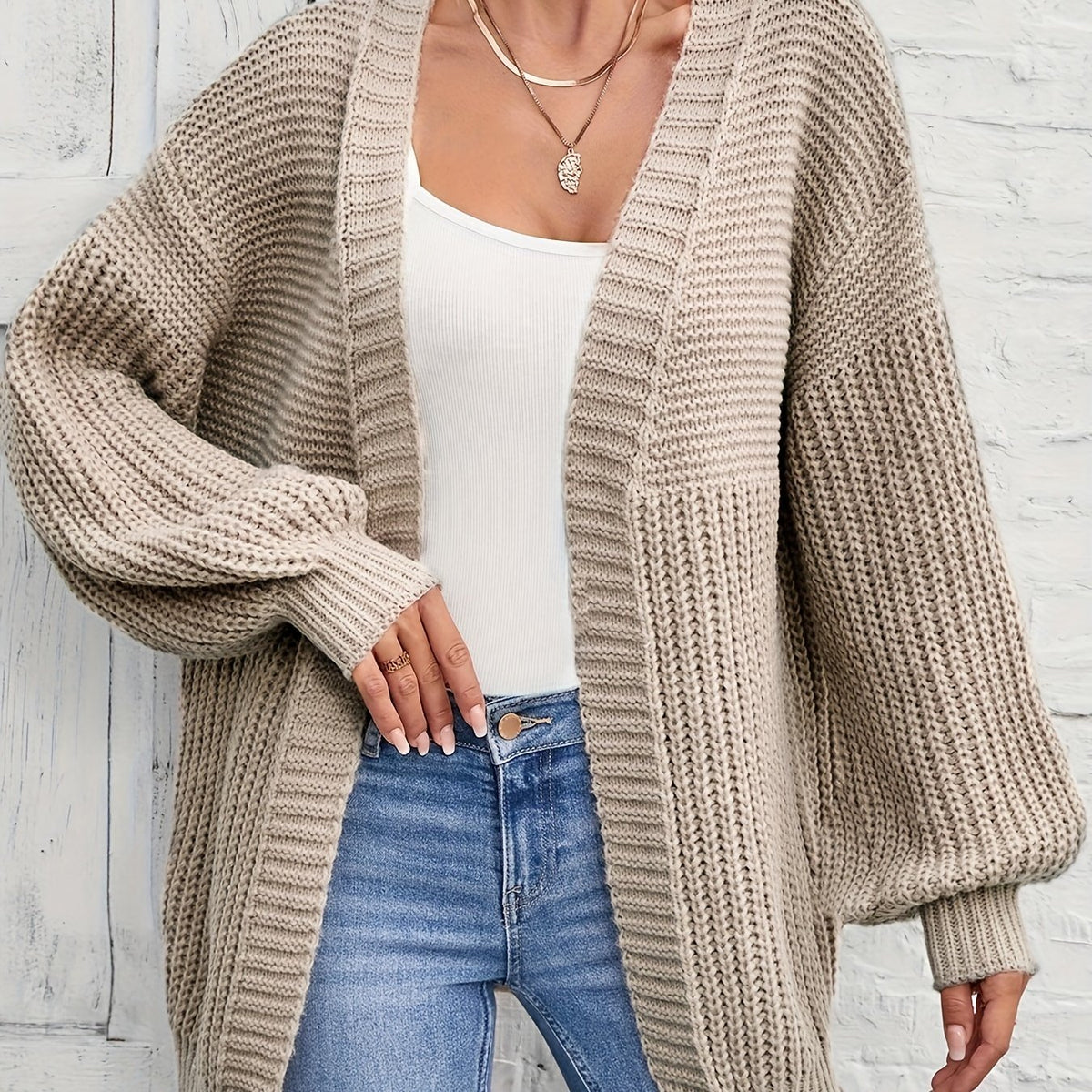 Casual Open Front Cardigan for Women