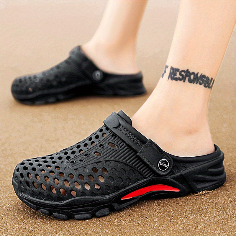 Men's Breathable Slip On Clog Sandals with Strap