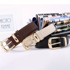 Vintage Pin Buckle Belt PU Coat Girdle Jeans Pants Belt Women