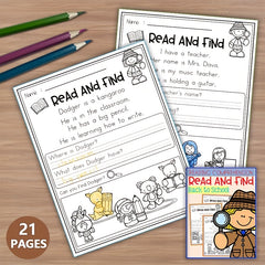 21 Pack Orange Reading Comprehension Worksheets for Kids Phonics Sight Words Act