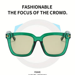 Square Frame Sunglasses Casual Props Beach UV400