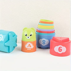 Rainbow Stacking Cup Toy for Fine Motor Skills Training