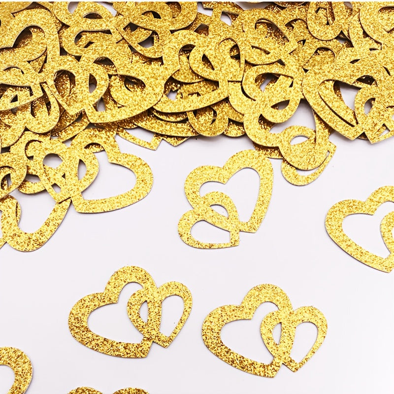 50pcs Heart Confetti Wedding Table Decoration Sparkling Glitter Paper Shreds