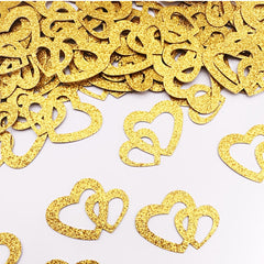 50pcs Heart Confetti Wedding Table Decoration Sparkling Glitter Paper Shreds