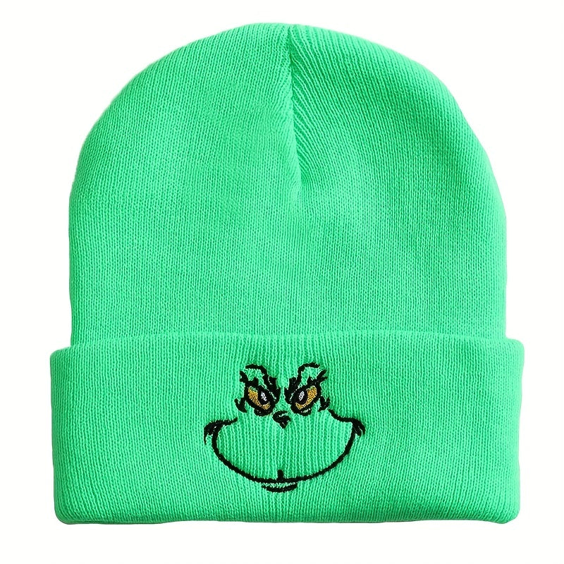 Embroidered Ski Knit Cap Beanie Hat Keep Warm Men Women