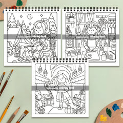 Boho Girl Adult Coloring Book 24 Pages Vibrant Patterns Non T