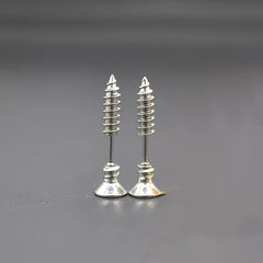 Hip Hop Stainless Steel Screw Stud Earrings