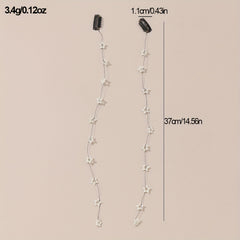 2pcs Fairy Faux Pearl Hair Chain Invisible Clip Girls Hair Accessories