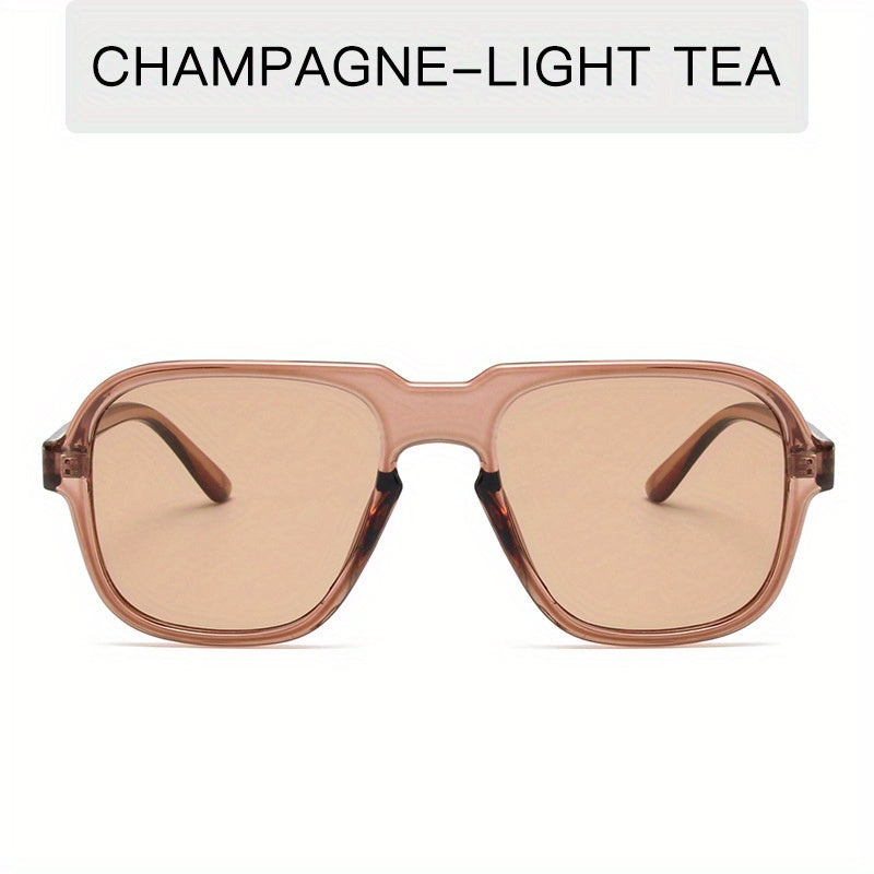 Vintage Aviator Sunglasses Coffee Transparent Women Sunshade Eyeglasses