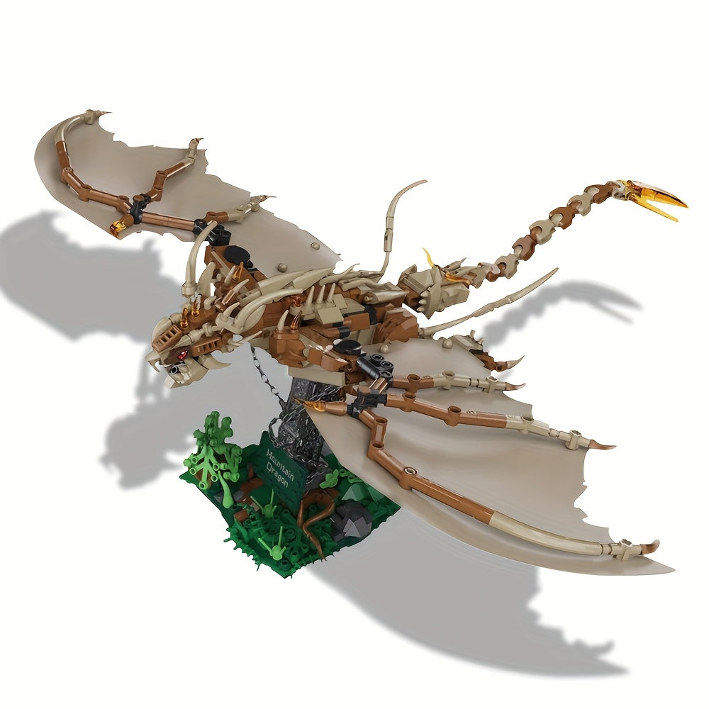 1000 PCS Pterosaur Model Building Blocks Set Adult Toy Birthday Gift