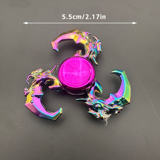 Colorful Zinc Alloy Fidget Spinner - Durable Hand Toy for Boredom