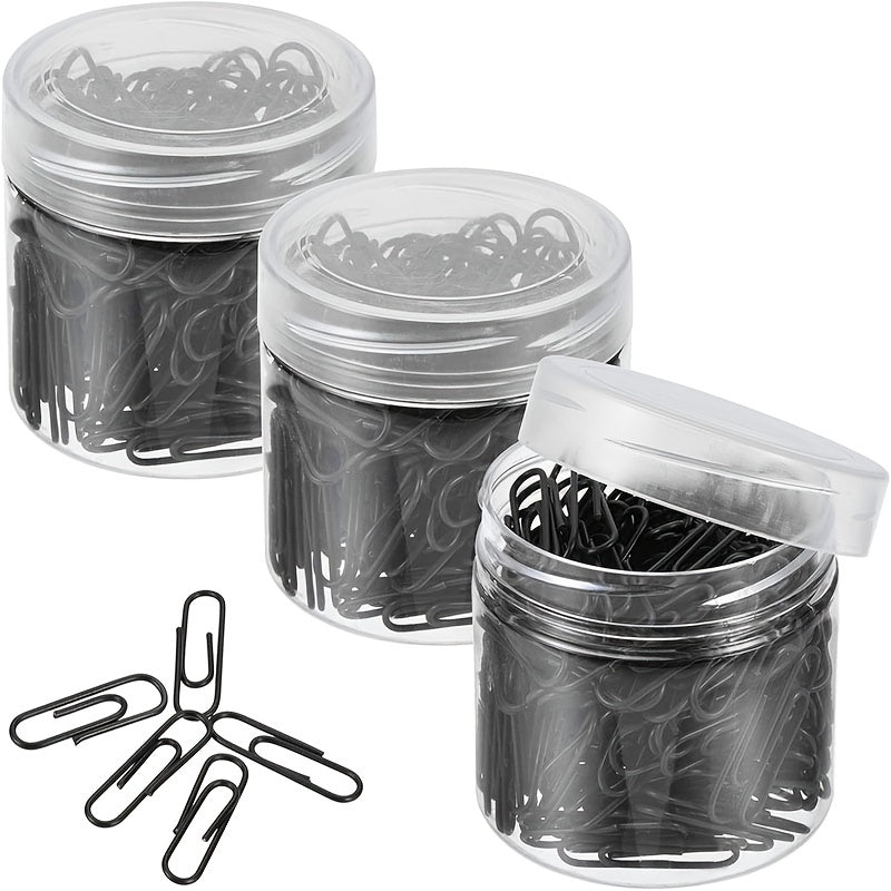600pcs Small 1 inch Paper Clips with Box - Vinyl Coated Anti Tear