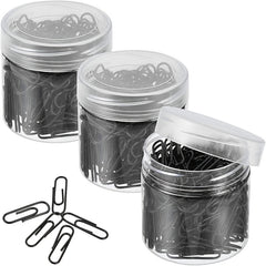 600pcs Small 1 inch Paper Clips with Box - Vinyl Coated Anti Tear