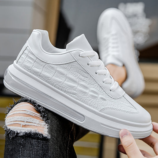Lightweight Croc Embossed Women's Sports Sneakers with Shock Absorption