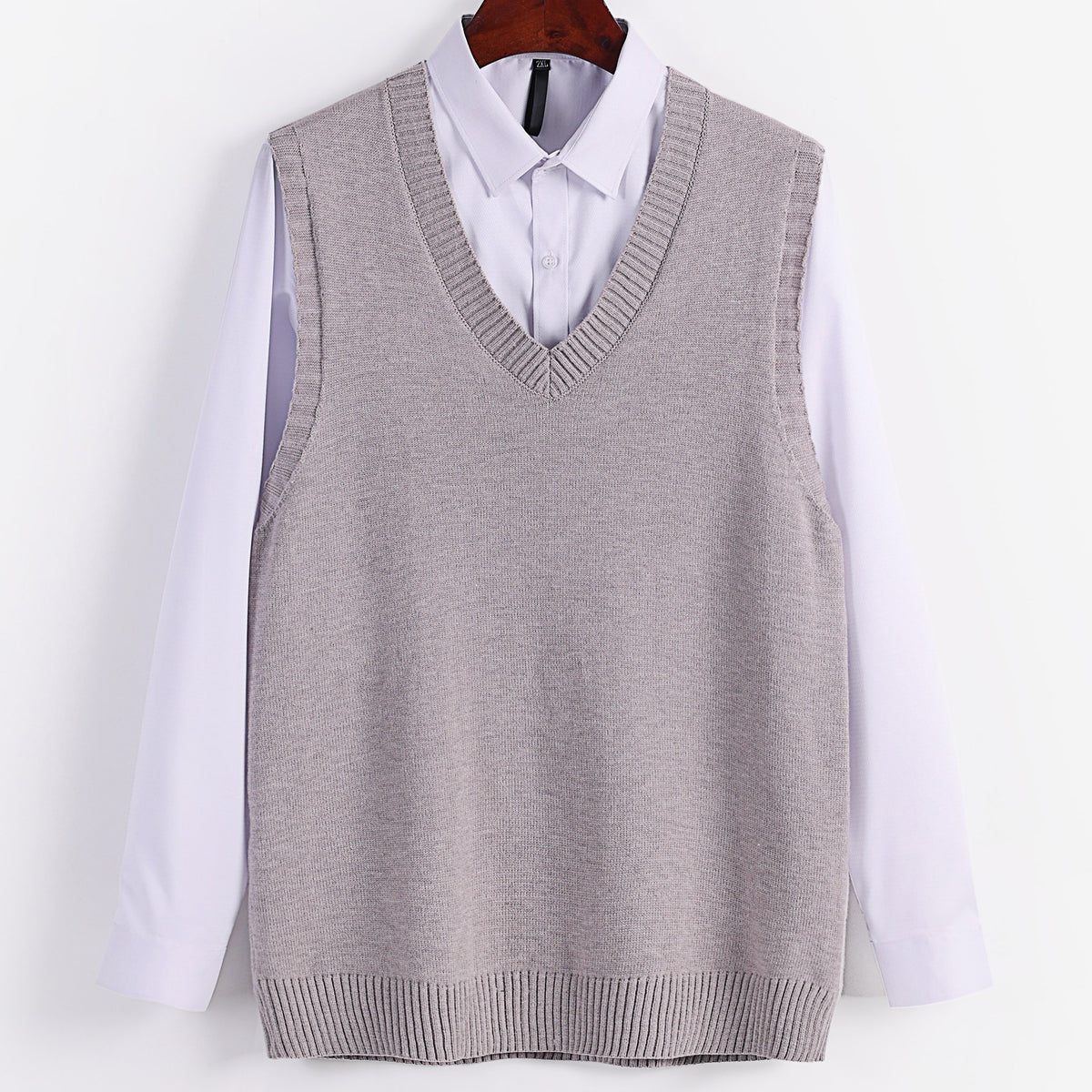 Men's V Neck Knitted Sweater Vest for Autumn Winter