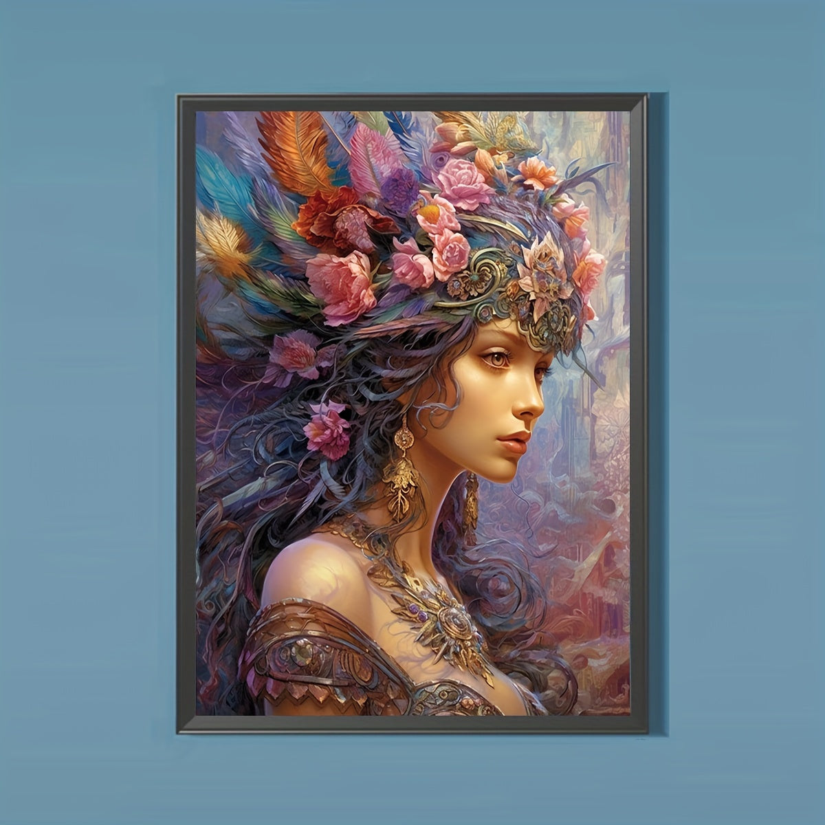 Women's Pattern Canvas Painting Poster Print Home Wall Decoration Art