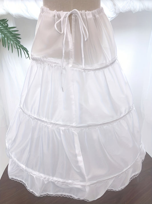 Girls Princess Skirt With 3 Hoops Supporter Long Skirt