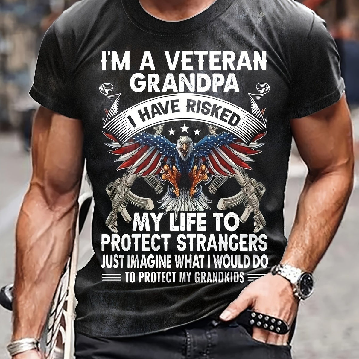 Eagle Print Men's Short Sleeve T-Shirt