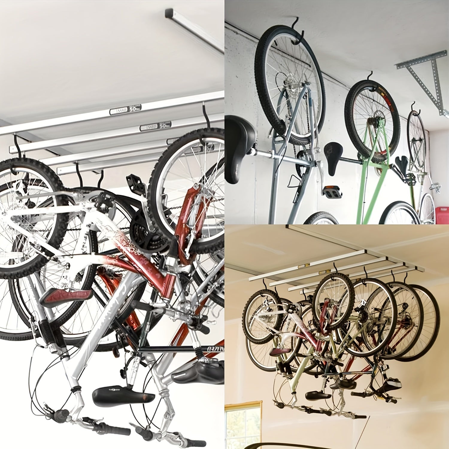 6pcs Bike Storage Hook Heavy Duty Wall Mount Rack Large Screw for Garage