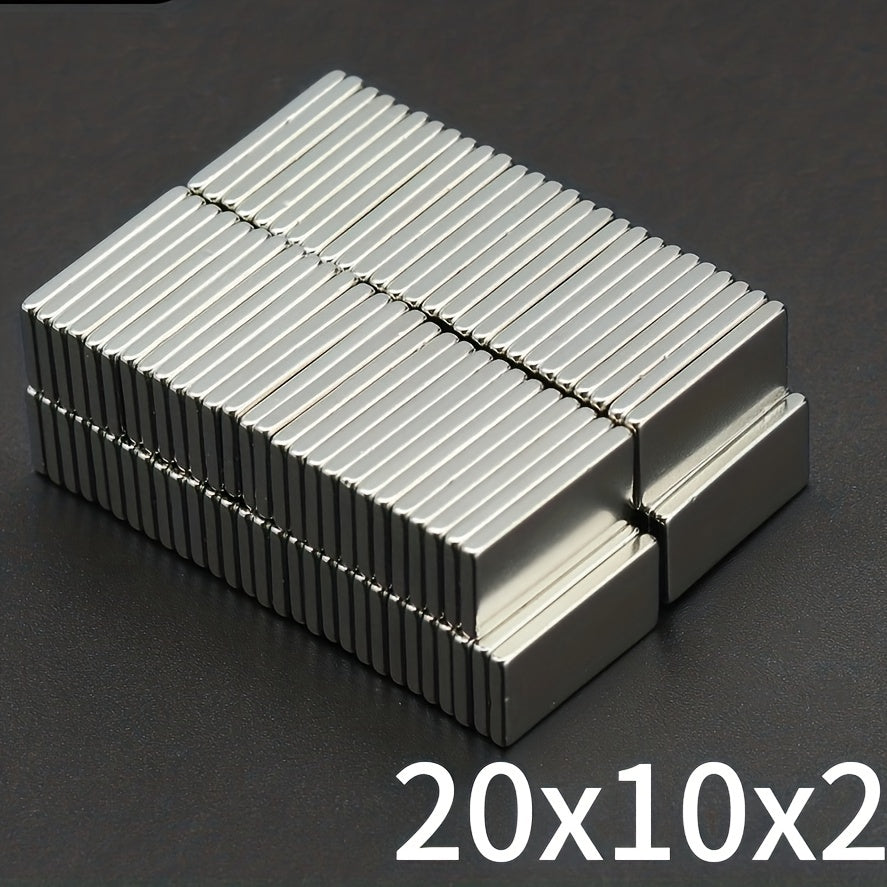 20pcs 20x10x2mm Rare Earth Magnets Strong Tiny Rectangle Small Magnetic Sheets