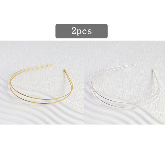 Metal Headband Thin Hairband Alloy Layer Golden Silver Hair Accessories
