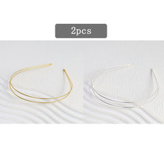 Metal Headband Thin Hairband Alloy Layer Golden Silver Hair Accessories