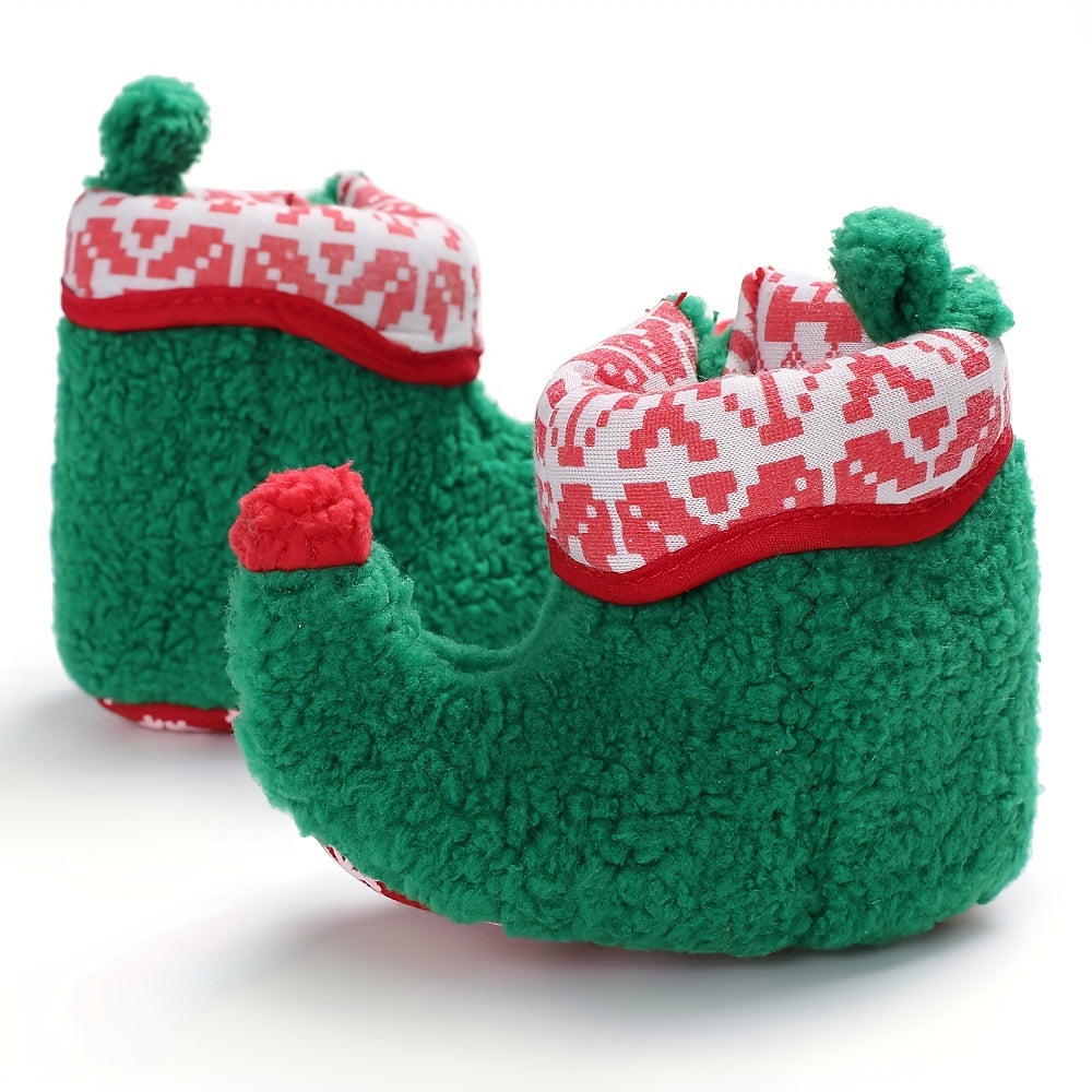 Christmas Theme Cozy Boots for Baby Boys and Girls