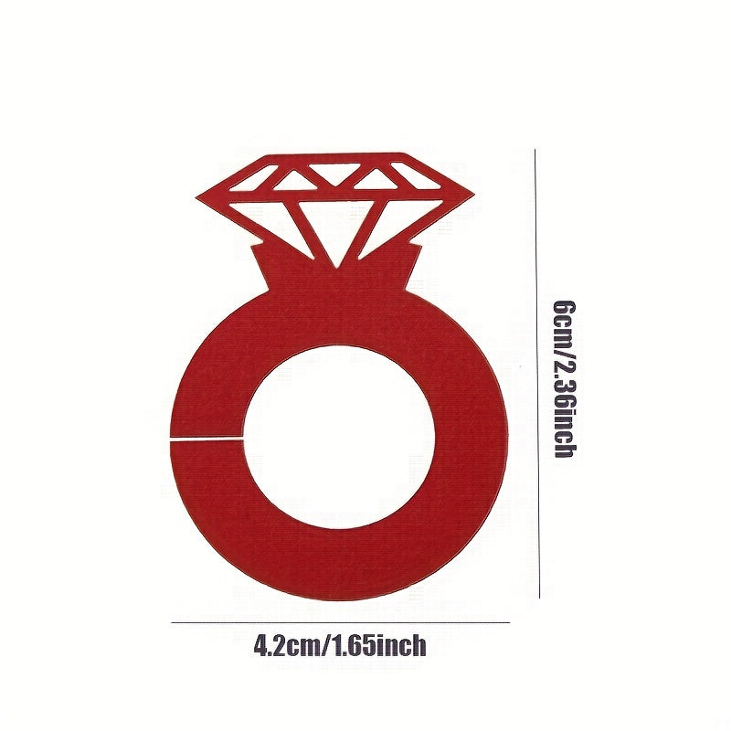10pcs Wedding Red Wine Decorative Cup Card Diamond Cup Card Table Place Card