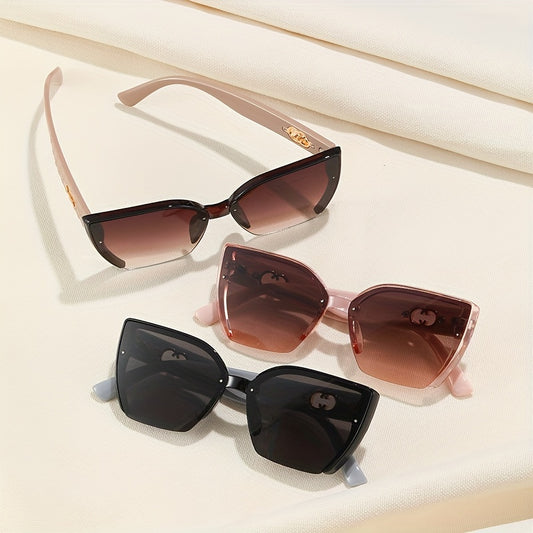 Cat Eye Sunglasses For Women Men Semi Rimless UV400 Sun Shades Glasses
