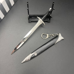 Mini Metal Sword Model Toy Game Desk Keychain Collection Gift