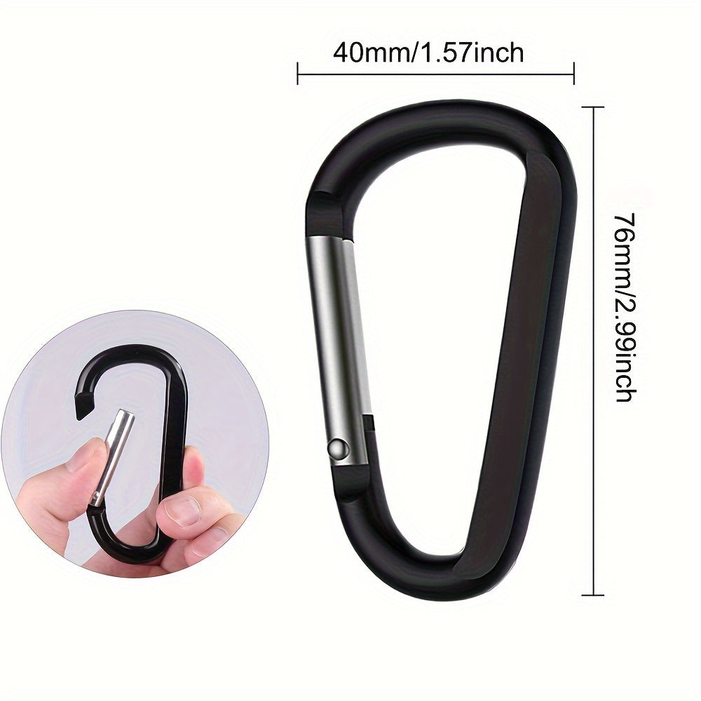 8pcs Aluminum D Ring Carabiners Clip for Outdoor Camping Hiking Climbing