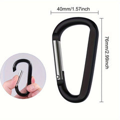 8pcs Aluminum D Ring Carabiners Clip for Outdoor Camping Hiking Climbing