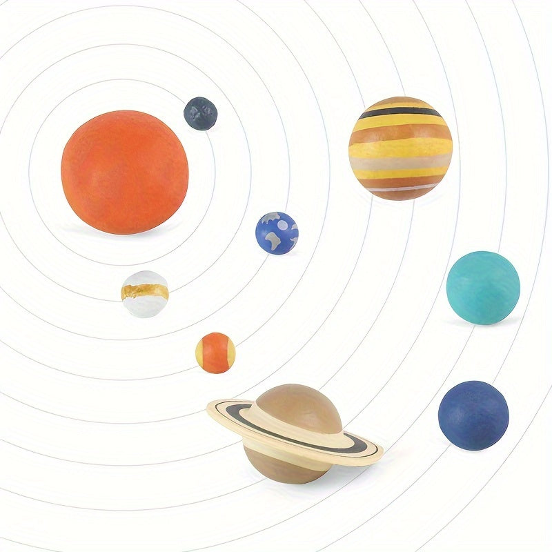 Educational Solar System Model Set with 9 Colorful Planetary Balls
