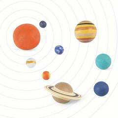Educational Solar System Model Set with 9 Colorful Planetary Balls