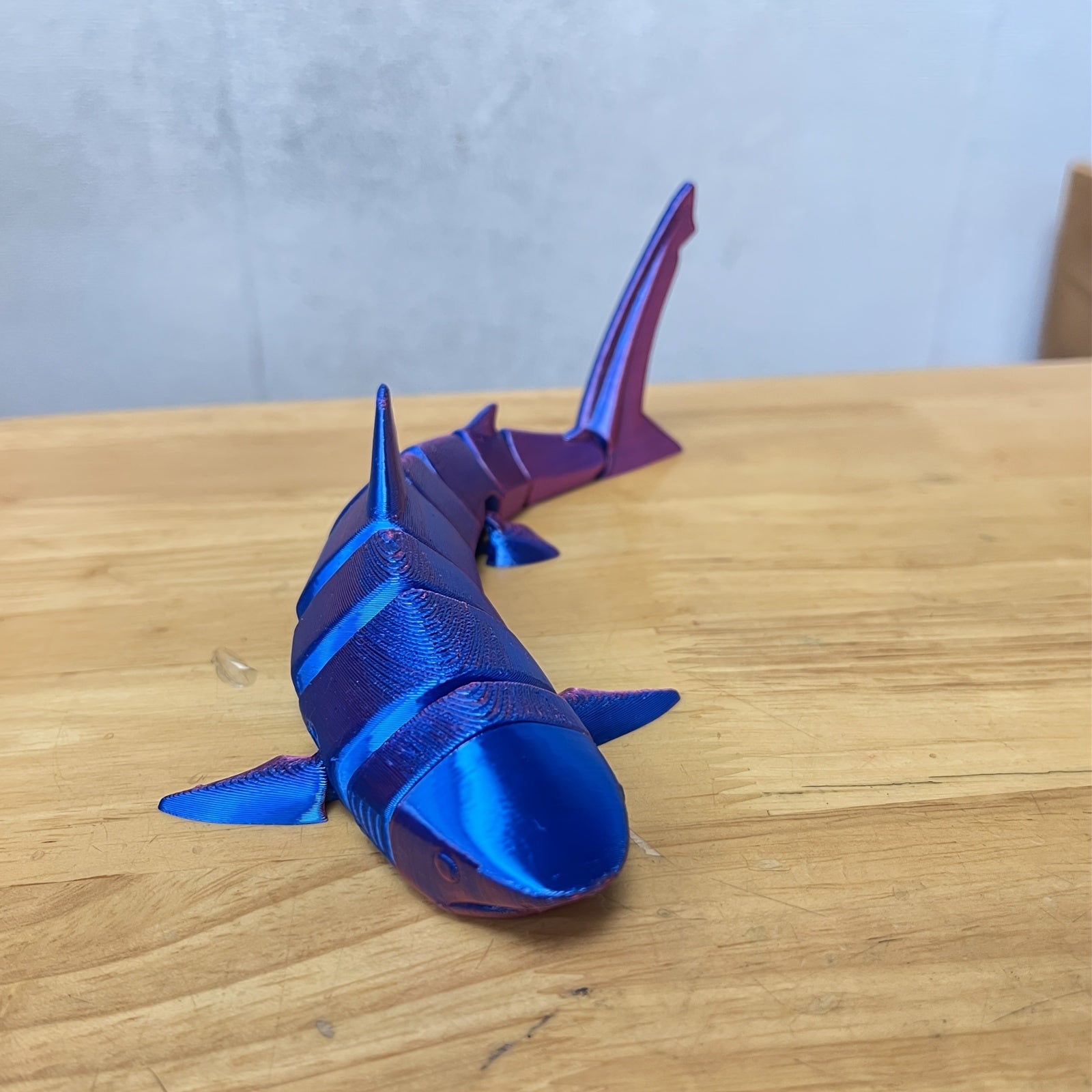 2pcs 3D Printed Articulated Shark Figurines Ocean Animal Collectibles