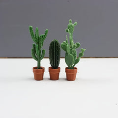Small Flower Succulent Cacti Green Plant Pots Home Layout Models