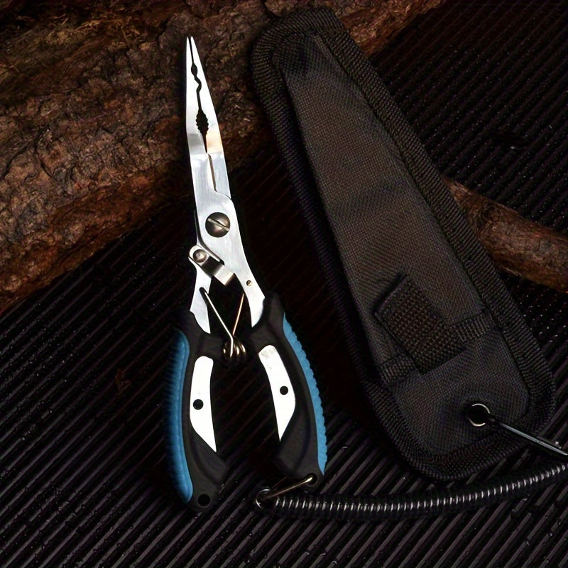 Stainless Steel Fishing Pliers with Non-slip Handle and Line Cutter