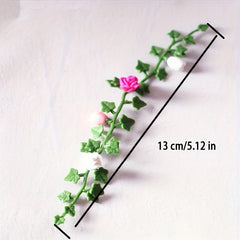 4pcs Mini Flower Garden Dollhouse Scene Mixed Model Plastic