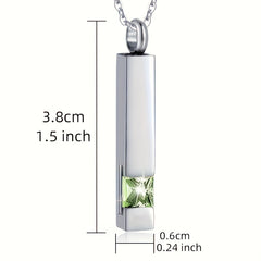 Green Crystal Urn Necklace Stylish Cremation Jewelry Keepsake