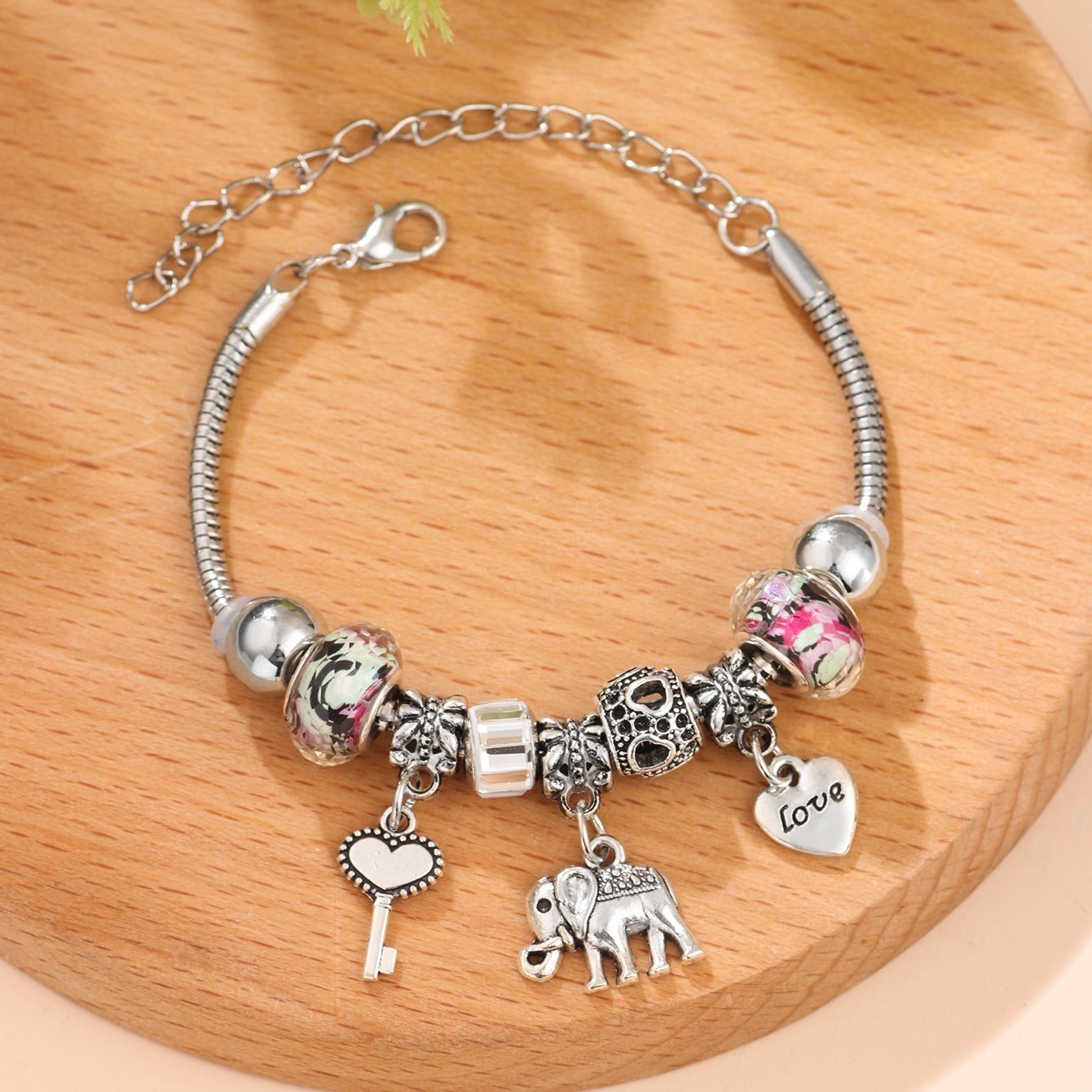Elephant Charm Bracelet Animal Hand Decoration Jewelry Gift