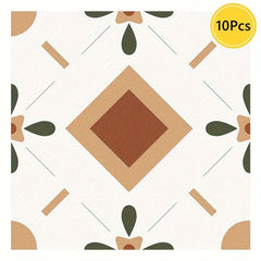 10pcs Peel And Stick Vinyl Floor Tile Sticker - Waterproof & Heat Resistant