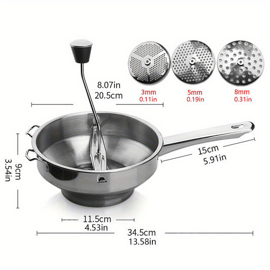 Stainless Steel Food Mixer Potato Masher Fruit Masher