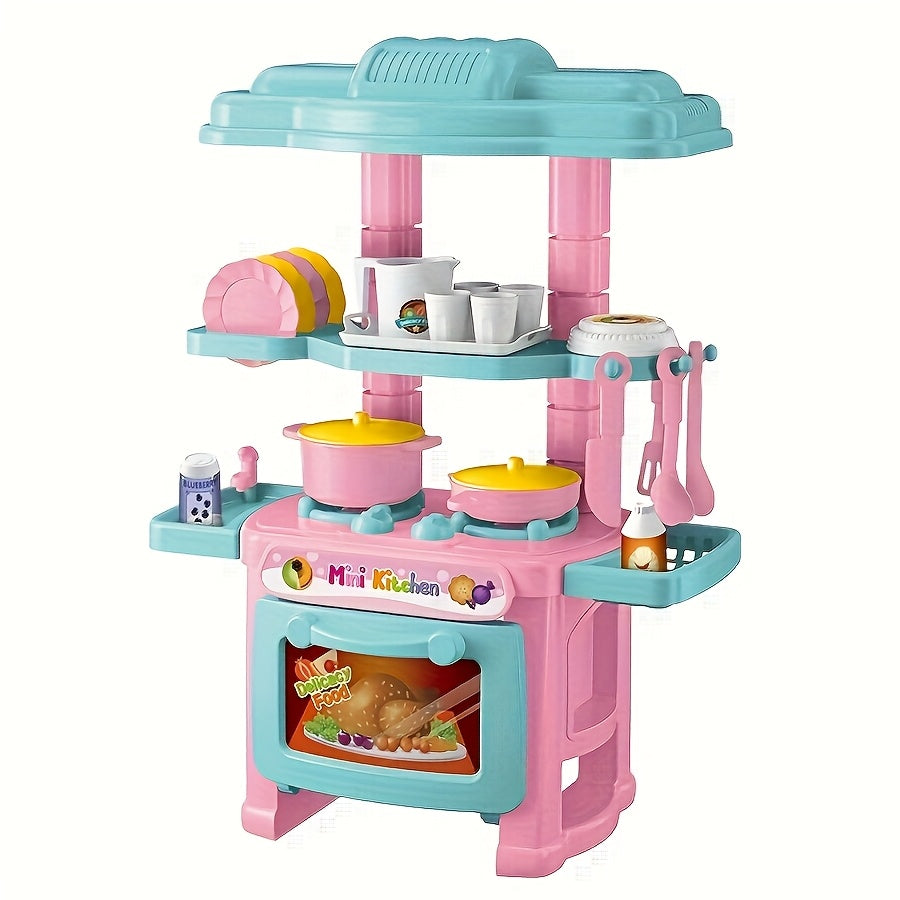 48pcs Kitchen Utensils Cooking Stove Playset Toy Kit - Interactive Parent-Child