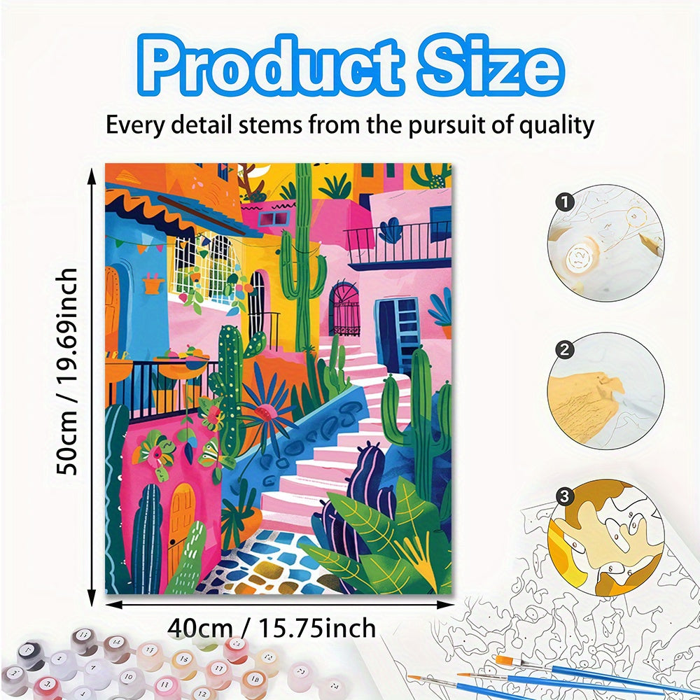 Unique Architecture DIY Acrylic Painting by Numbers Kit