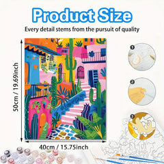 Unique Architecture DIY Acrylic Painting by Numbers Kit
